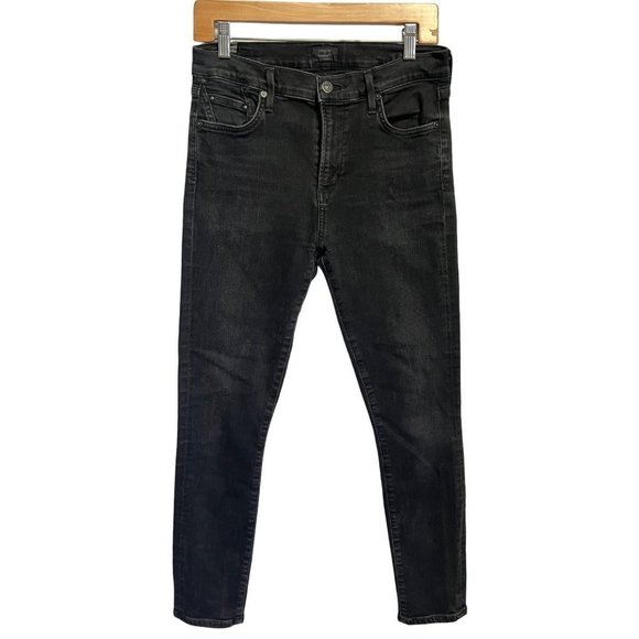 Citizens of Humanity Jeans Rocket Ankle High Rise Womens 29 Black Skinny Jeans - Picture 1 of 12